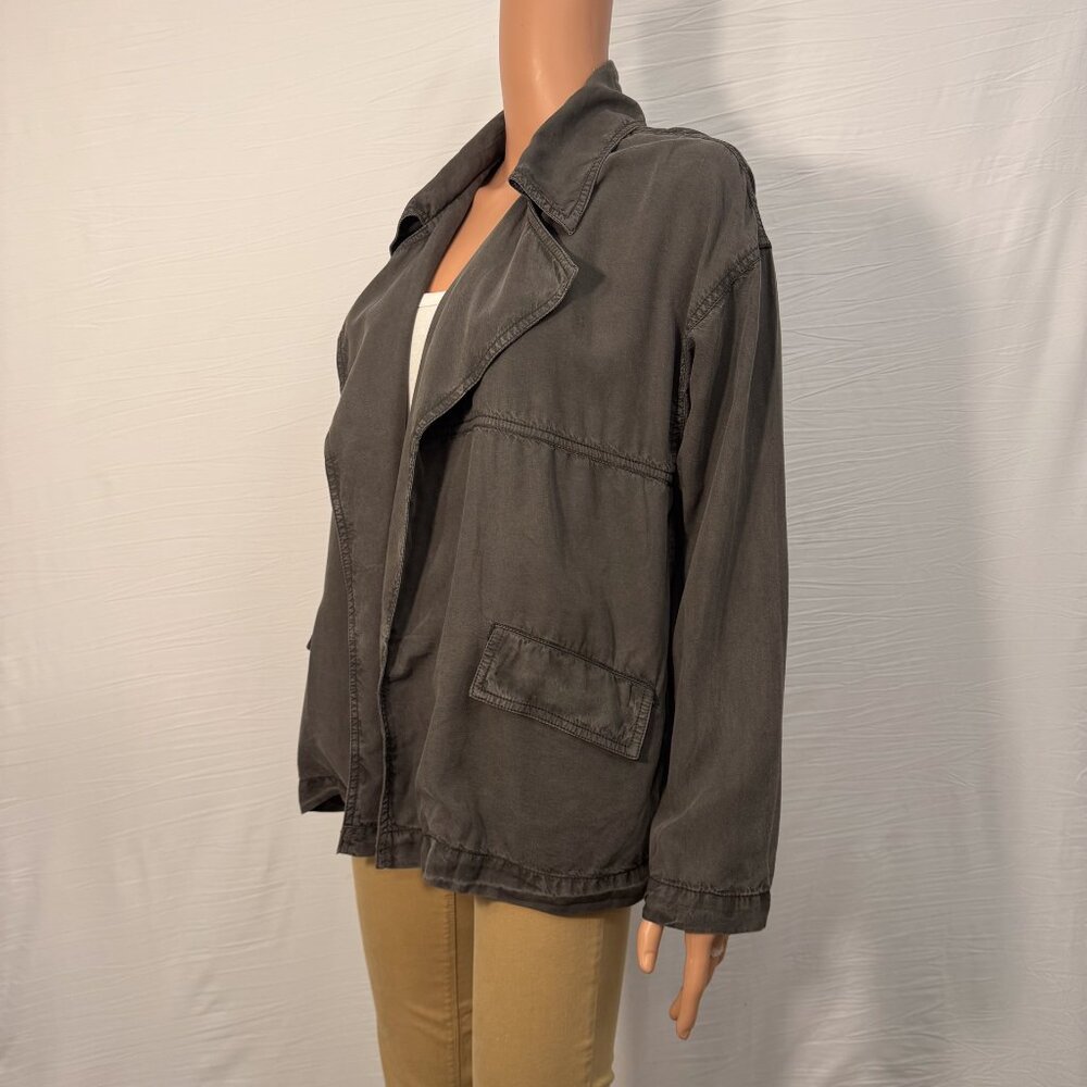 Caslon Open Front Collared Utility Jacket Grey-Gr… - image 4